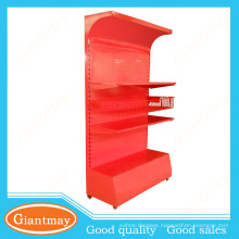 shopping mall cosmetic metal display stand with basket and shelf